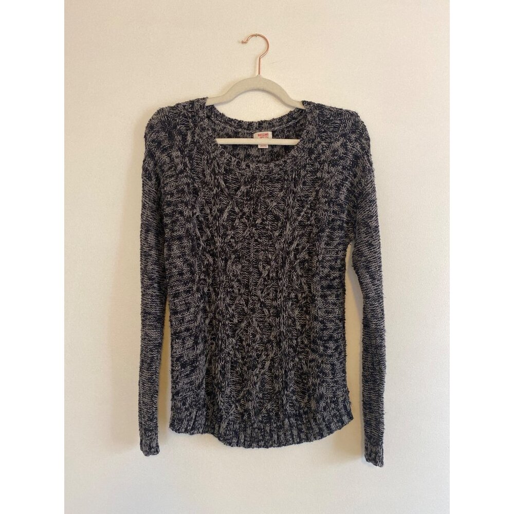 Mossimo Supply Co. Women’s Black & Gray Mingled Sweater Size M Cotton Blend